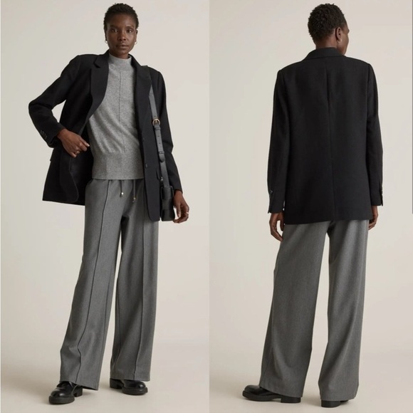 Quince Italian Wool Oversized Blazer in black size S NWT - Picture 3 of 14
